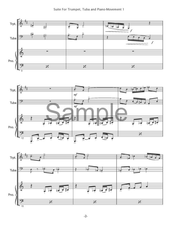 Suite for Trumpet, Tuba and Piano - Image 5