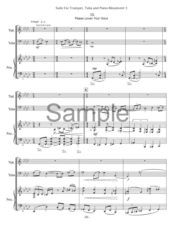 Suite for Trumpet, Tuba and Piano - Image 9