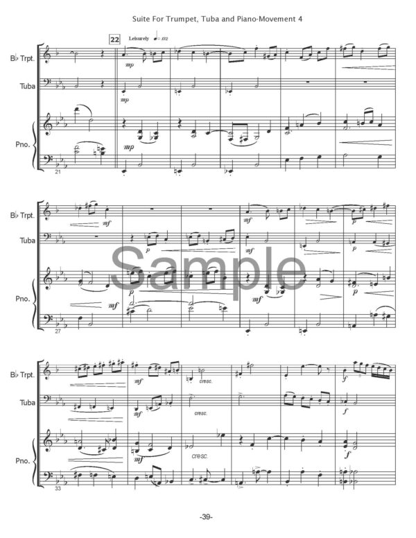 Suite for Trumpet, Tuba and Piano - Image 12