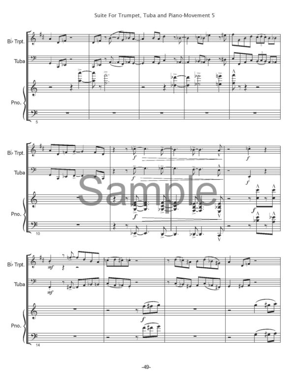 Suite for Trumpet, Tuba and Piano - Image 15