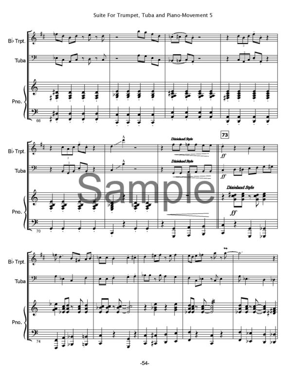 Suite for Trumpet, Tuba and Piano - Image 16