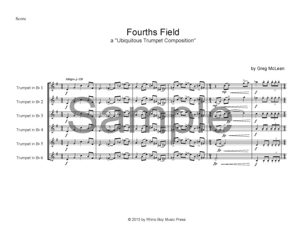 Fourths Field (6-part, Bb trumpets)