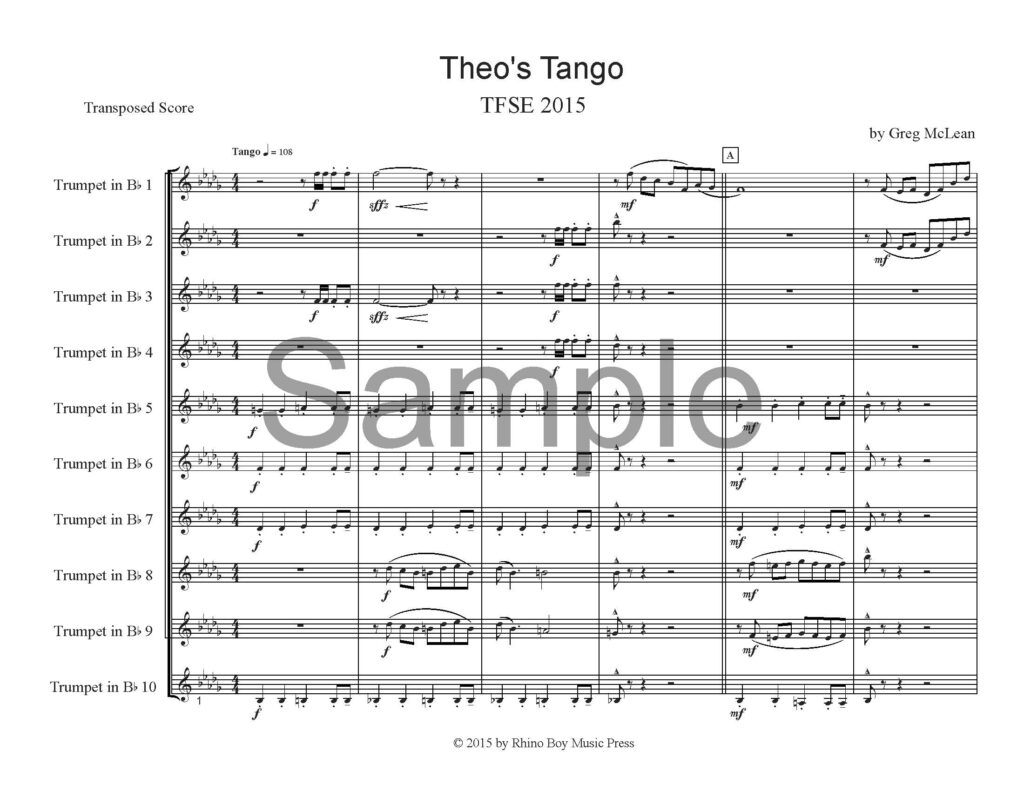 Theo's Tango (10-part Bb)