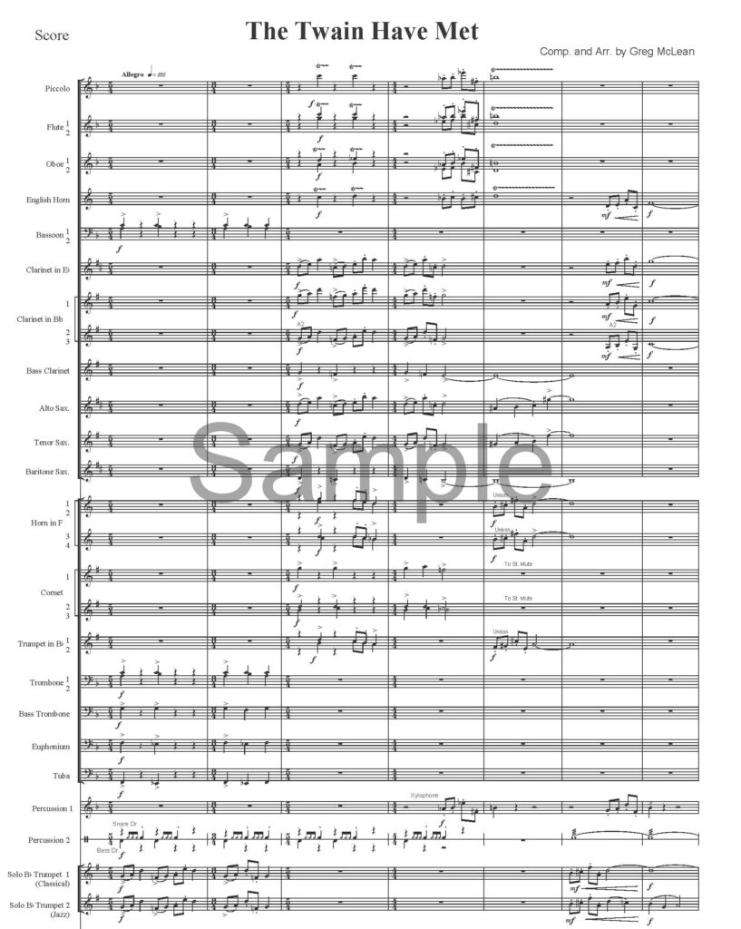 The Twain Have Met-Wind Ensemble version
